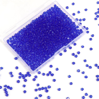 1000Pcs 4mm Faceted Crystal Glass Bicone Beads Loose Bead for DIY Bracelet Necklace Earring Keychain Jewelry Making,Yellow AB
