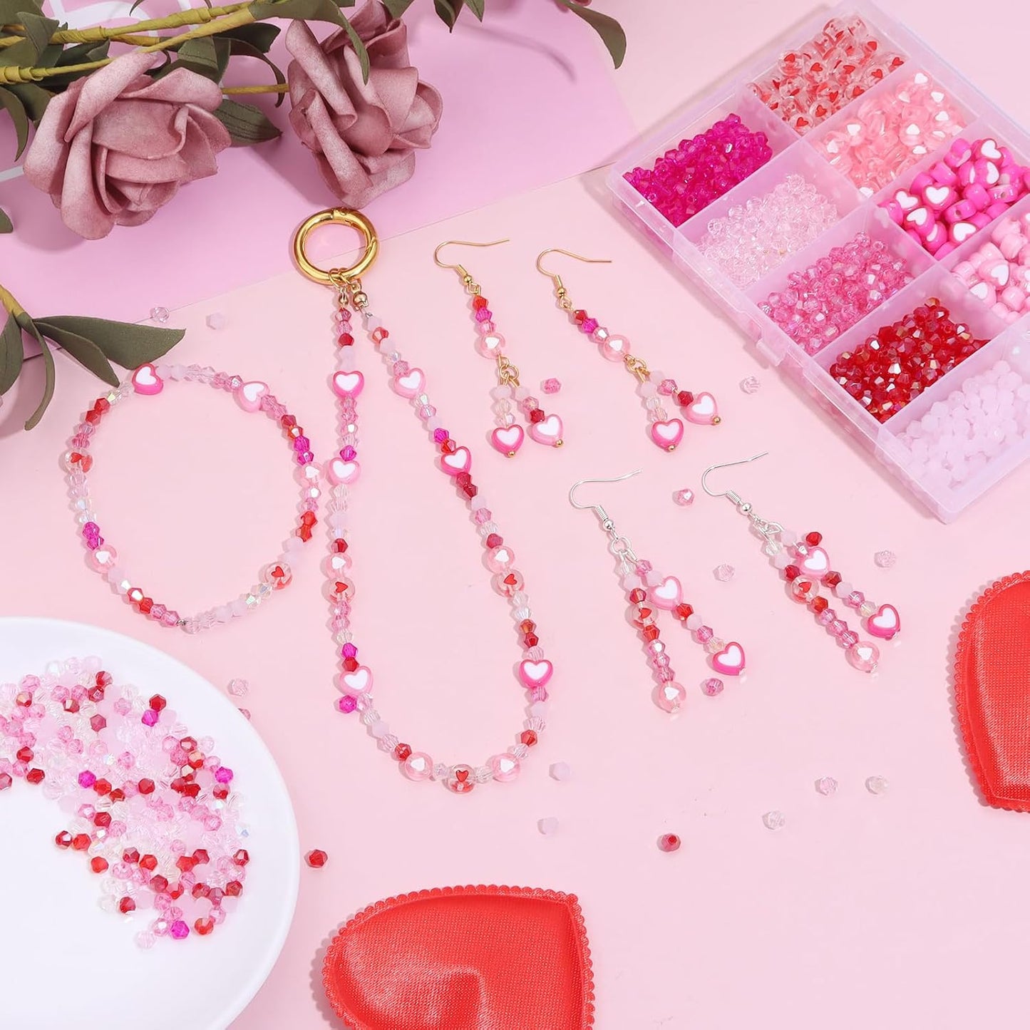 1000Pcs 4mm Faceted Crystal Glass Bicone Beads Loose Bead for DIY Bracelet Necklace Earring Keychain Jewelry Making,Yellow AB