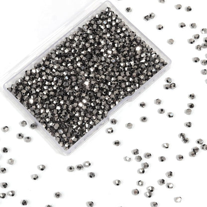 1000Pcs 4mm Faceted Crystal Glass Bicone Beads Loose Bead for DIY Bracelet Necklace Earring Keychain Jewelry Making,Yellow AB