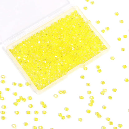1000Pcs 4mm Faceted Crystal Glass Bicone Beads Loose Bead for DIY Bracelet Necklace Earring Keychain Jewelry Making,Yellow AB