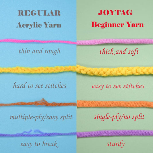 50g Rainbow Beginner Crochet Yarn for Crocheting and Knitting Multicolor Cotton Crochet Yarn for Beginners(Yellow Variegated)
