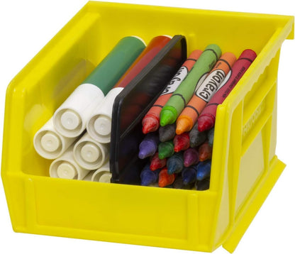 30210 AkroBins Plastic Storage Bins, Space-Saving Stackable Bins for Garage, Pantry, Craft Organization, 5" x 4" x 3", Yellow, 24-Pack