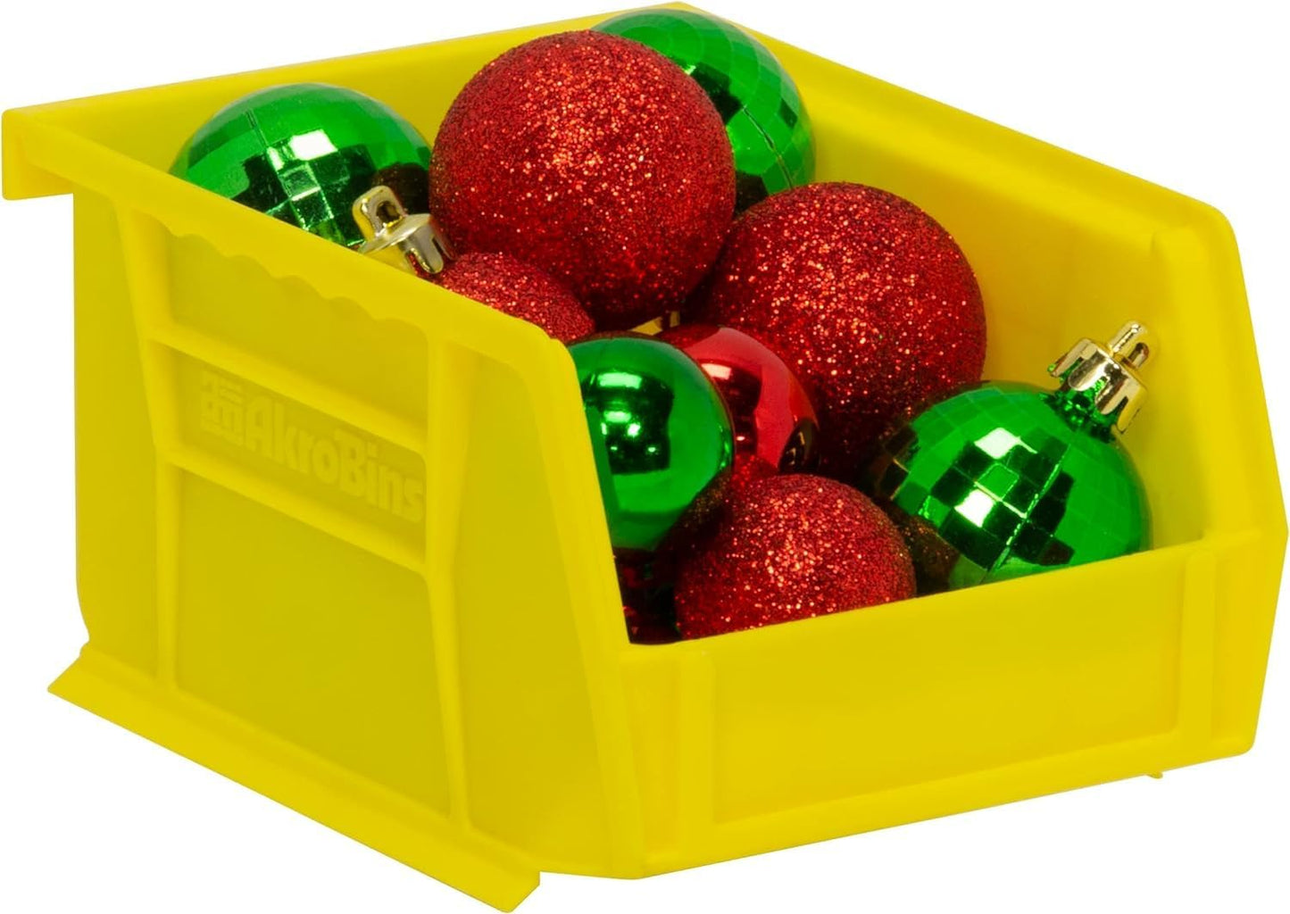 30210 AkroBins Plastic Storage Bins, Space-Saving Stackable Bins for Garage, Pantry, Craft Organization, 5" x 4" x 3", Yellow, 24-Pack