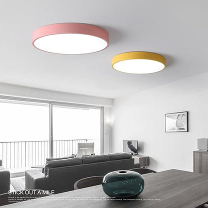 LED Ceiling Light Fixture,16 Inch Modern Round Recessed Ceiling Lights,Dimmable Light,24W Yellow Close to Ceiling Lighting Flush Mount Living Room Bedroom,3000K-6000K