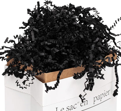 1 LB Crinkle Paper Filler Yellow Shredded Paper for Gift Box Basket | Gift Basket Bag Filler - Grass Cushion Stuffing for Christmas Holiday Gift Wrapping Lemon Crinkle Cut Paper Shred Filler