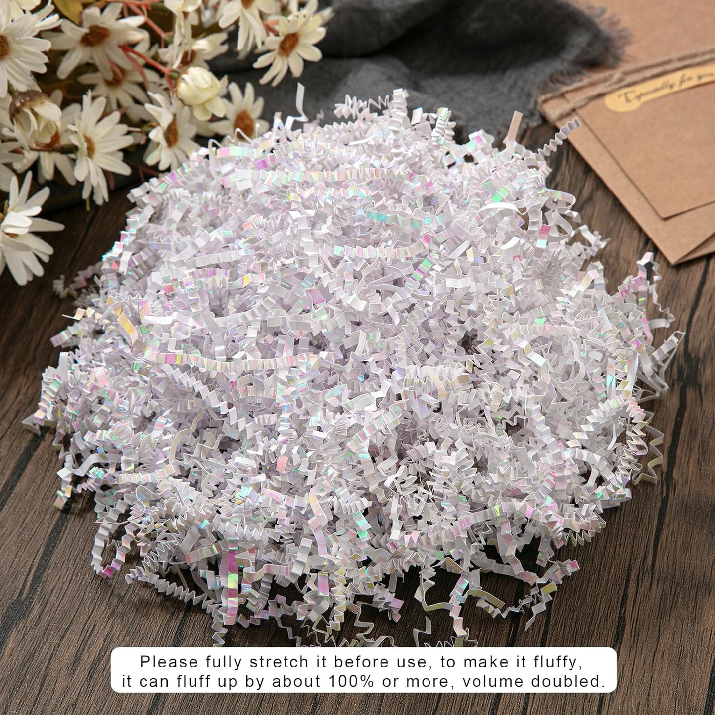 1 LB Crinkle Paper Filler Yellow Shredded Paper for Gift Box Basket | Gift Basket Bag Filler - Grass Cushion Stuffing for Christmas Holiday Gift Wrapping Lemon Crinkle Cut Paper Shred Filler
