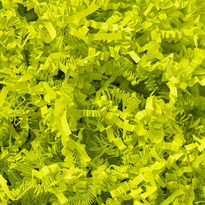 1 LB Crinkle Paper Filler Yellow Shredded Paper for Gift Box Basket | Gift Basket Bag Filler - Grass Cushion Stuffing for Christmas Holiday Gift Wrapping Lemon Crinkle Cut Paper Shred Filler