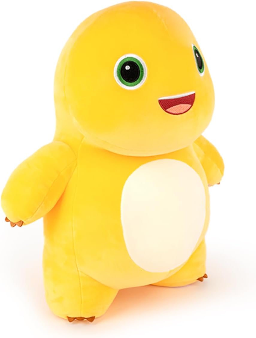 Nailong Dinosaur Stuffed Animal,9“ Cute Yellow Dinosaur Plush Soft Dino Stuffed Animals Dino Plushie Toys for Boys Girls Kids Baby Toddlers（Happy）