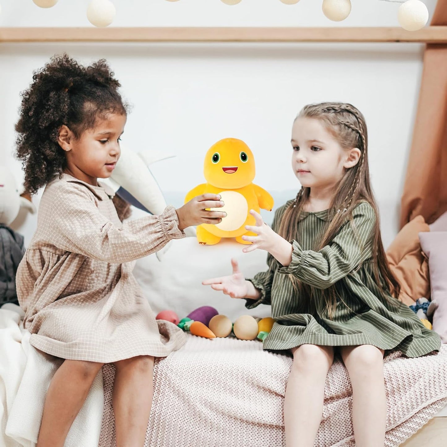 Nailong Dinosaur Stuffed Animal,9“ Cute Yellow Dinosaur Plush Soft Dino Stuffed Animals Dino Plushie Toys for Boys Girls Kids Baby Toddlers（Happy）