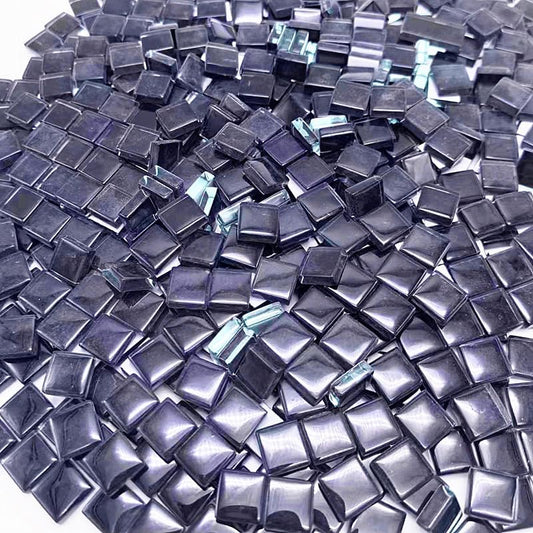 500G/ 1.1LB Bulk Crystal Mosaic Tiles, Assorted Color Opaque Mosaic Glass Crafts Supplies Handmade Crafts for DIY Picture Coaster Home Kitchen Bathroom Mosaic Decoration(0.4x0.4 inch,Yellow)