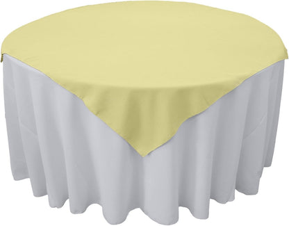 Tablecloth Polyester Square Seamless 54 Inch (Light Yellow)