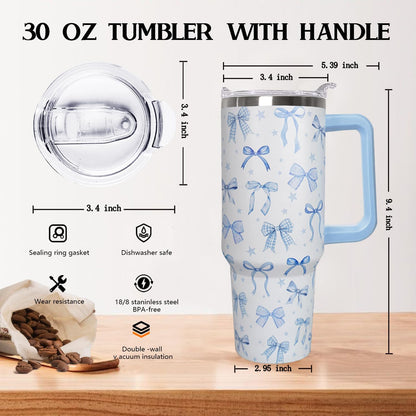30 oz Stainless Steel Tumbler with lid and Straw,Yellow CoffeeTravel Mug Cup Water Botter, Lemon Gifts for Lemon Lovers - Colors A