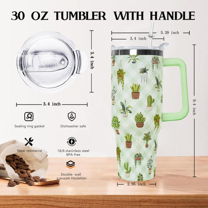 30 oz Stainless Steel Tumbler with lid and Straw,Yellow CoffeeTravel Mug Cup Water Botter, Lemon Gifts for Lemon Lovers - Colors A
