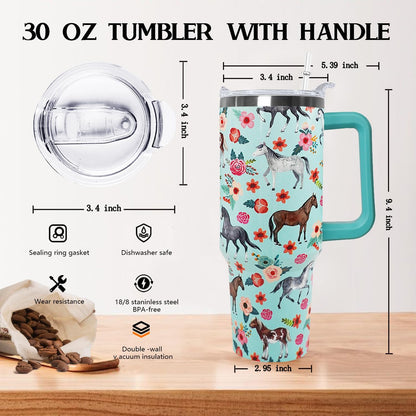 30 oz Stainless Steel Tumbler with lid and Straw,Yellow CoffeeTravel Mug Cup Water Botter, Lemon Gifts for Lemon Lovers - Colors A