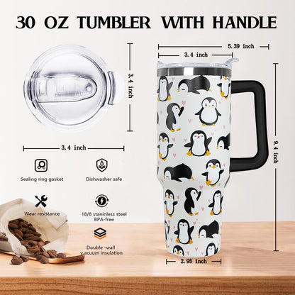 30 oz Stainless Steel Tumbler with lid and Straw,Yellow CoffeeTravel Mug Cup Water Botter, Lemon Gifts for Lemon Lovers - Colors A
