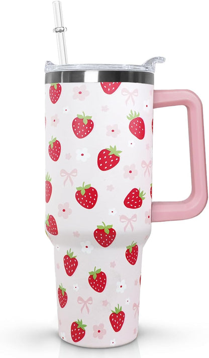 30 oz Stainless Steel Tumbler with lid and Straw,Yellow CoffeeTravel Mug Cup Water Botter, Lemon Gifts for Lemon Lovers - Colors A