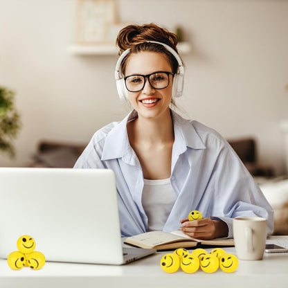20PCS Squeeze Toys Face Stress Balls Bulk Funny Yellow Stress Balls for Kids Mini Foam Ball Mini Stress Relief Ball for Kids Adults Classroom Anxious Fidget Sensory Party Decorations Supplies