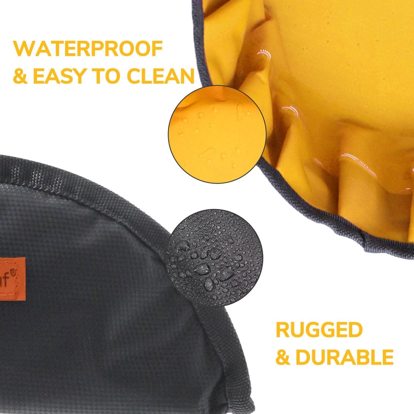 Collapsible Dog Travel Bowl, 8 Cups Large Lightweight Foldable Bowl, Water and Food Bowls for Pets Dogs Cats with Zipper