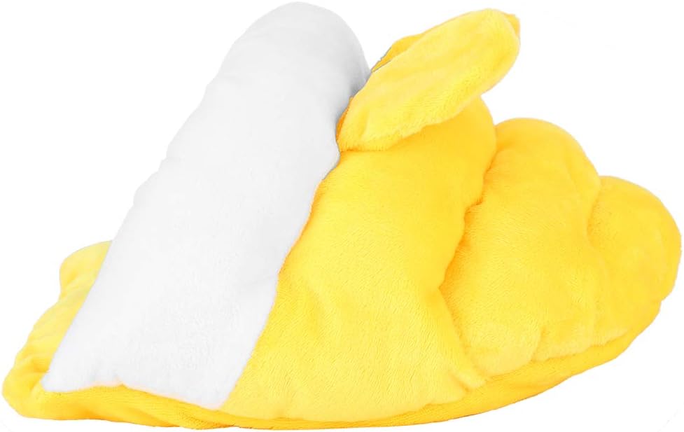 Hamster Nest Bed House Thicken Cotton Cute Warm Sleeping Hideout for Small Pets Like Hamsters Sugar Gliders Squirrels Flannel Material Yellow Color Optional Sizes S M L (Yellow)