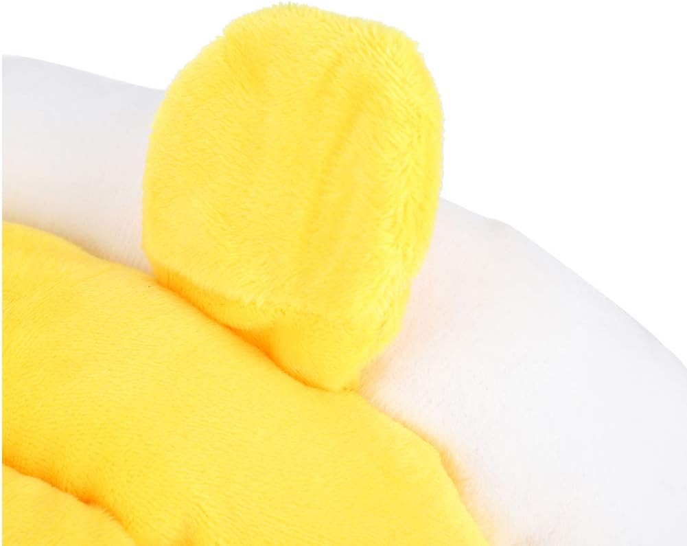 Hamster Nest Bed House Thicken Cotton Cute Warm Sleeping Hideout for Small Pets Like Hamsters Sugar Gliders Squirrels Flannel Material Yellow Color Optional Sizes S M L (Yellow)