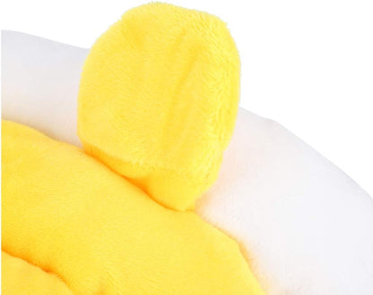 Hamster Nest Bed House Thicken Cotton Cute Warm Sleeping Hideout for Small Pets Like Hamsters Sugar Gliders Squirrels Flannel Material Yellow Color Optional Sizes S M L (Yellow)