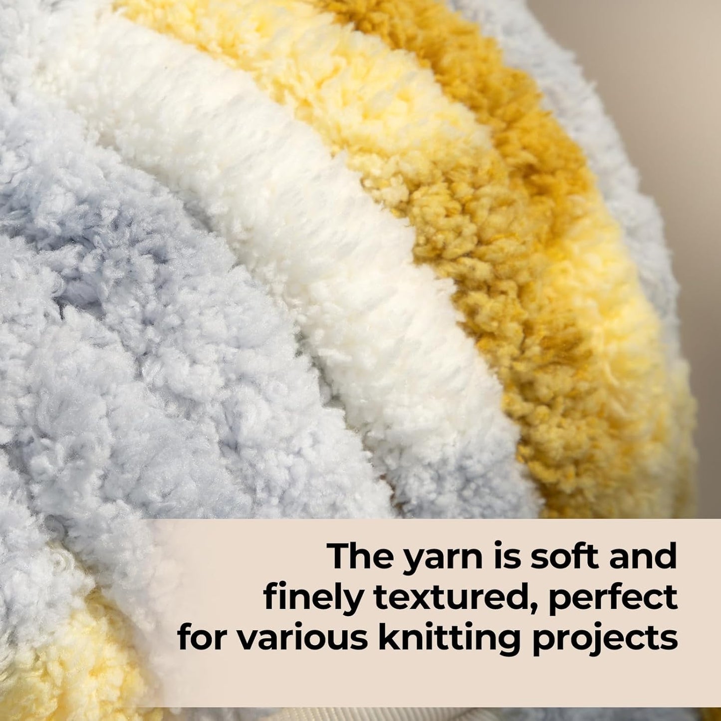 Chunky Yarn for Hand Knitting & Crocheting, Soft Jumbo Yarn,8 Pack | Mixed Color , Bulky Fluffy Yarn for Blankets, Scarves & DIY Projects,Light Purple+Light Blue+Yellow+Light Green+Pink+White