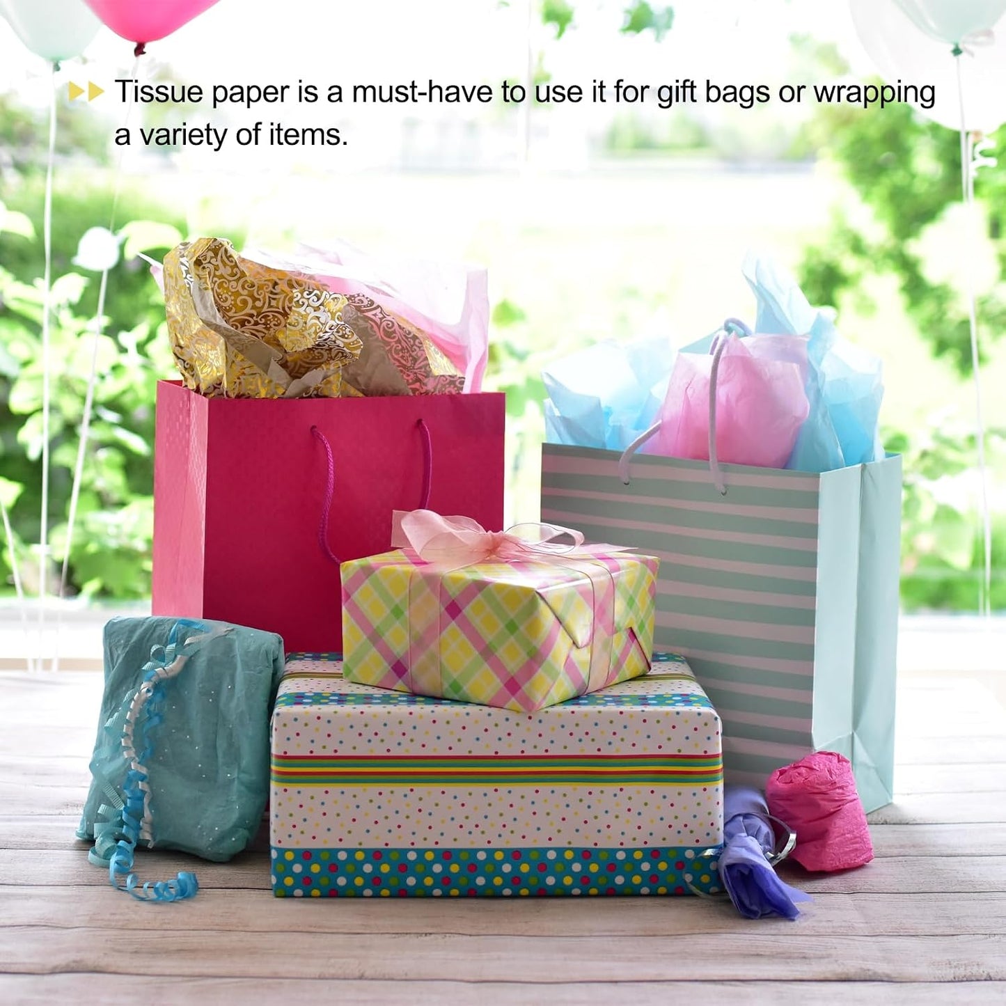 50 Sheets Tissue Paper 14" x 20", Tissue Paper for Gift Bags Tissue Paper Light Yellow for Gift Wrapping, Arts & Crafts, Packing