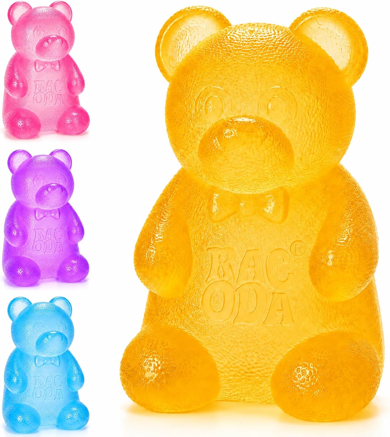 Gummy Bear Squishy, Squishy Bear Slow Rising Squeeze Fidget Toy, Yellow | squishy gummy bear toy with slow-rising squeeze, for adults, classroom prizes, birthday gifts, party favors, 1 count
