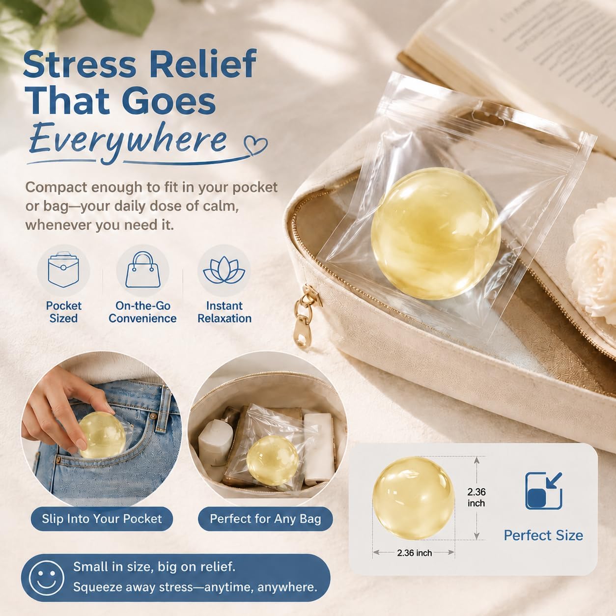 2 Pcs Coconut Oil Squishy, Shapeable No Rebound Stress Relief Ball Sensory Fidget Toy Handmade Squeeze Toys for Adults Home and Office Use(2PC Yellow)