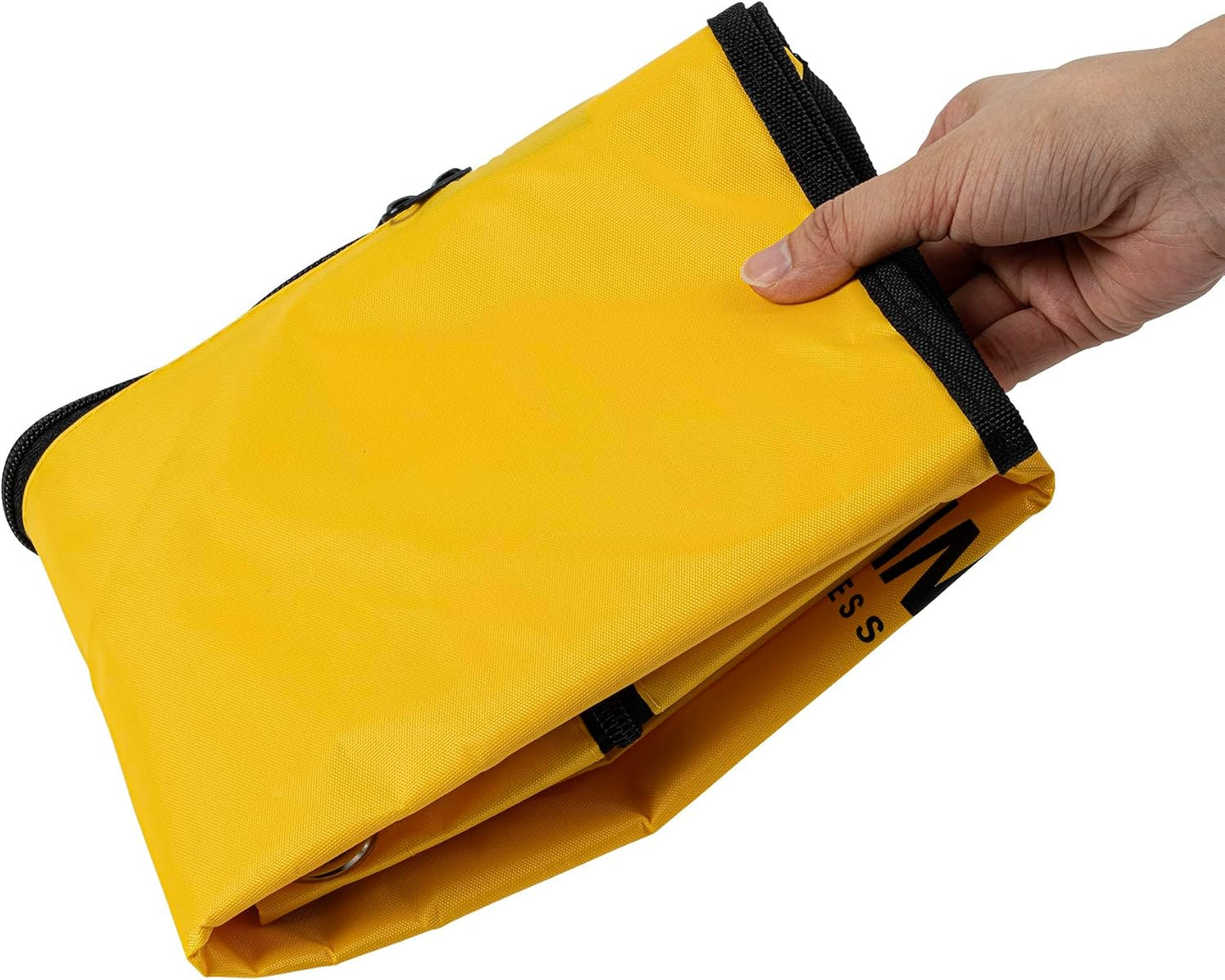Janitor CART Bag ONLY: Clean Tek Professional 18 Gallon Janitorial Bag, 1 Heavy-Duty Receptacle with Zipper - Janitor Cart Sold Separately, Durable, Yellow Plastic Replacement