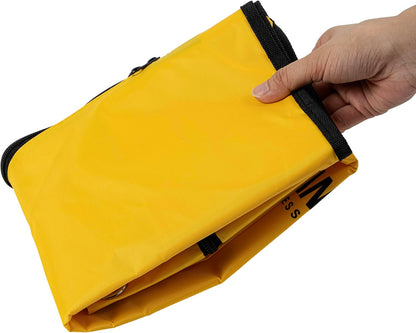Janitor CART Bag ONLY: Clean Tek Professional 18 Gallon Janitorial Bag, 1 Heavy-Duty Receptacle with Zipper - Janitor Cart Sold Separately, Durable, Yellow Plastic Replacement