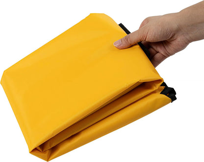 Janitor CART Bag ONLY: Clean Tek Professional 18 Gallon Janitorial Bag, 1 Heavy-Duty Receptacle with Zipper - Janitor Cart Sold Separately, Durable, Yellow Plastic Replacement