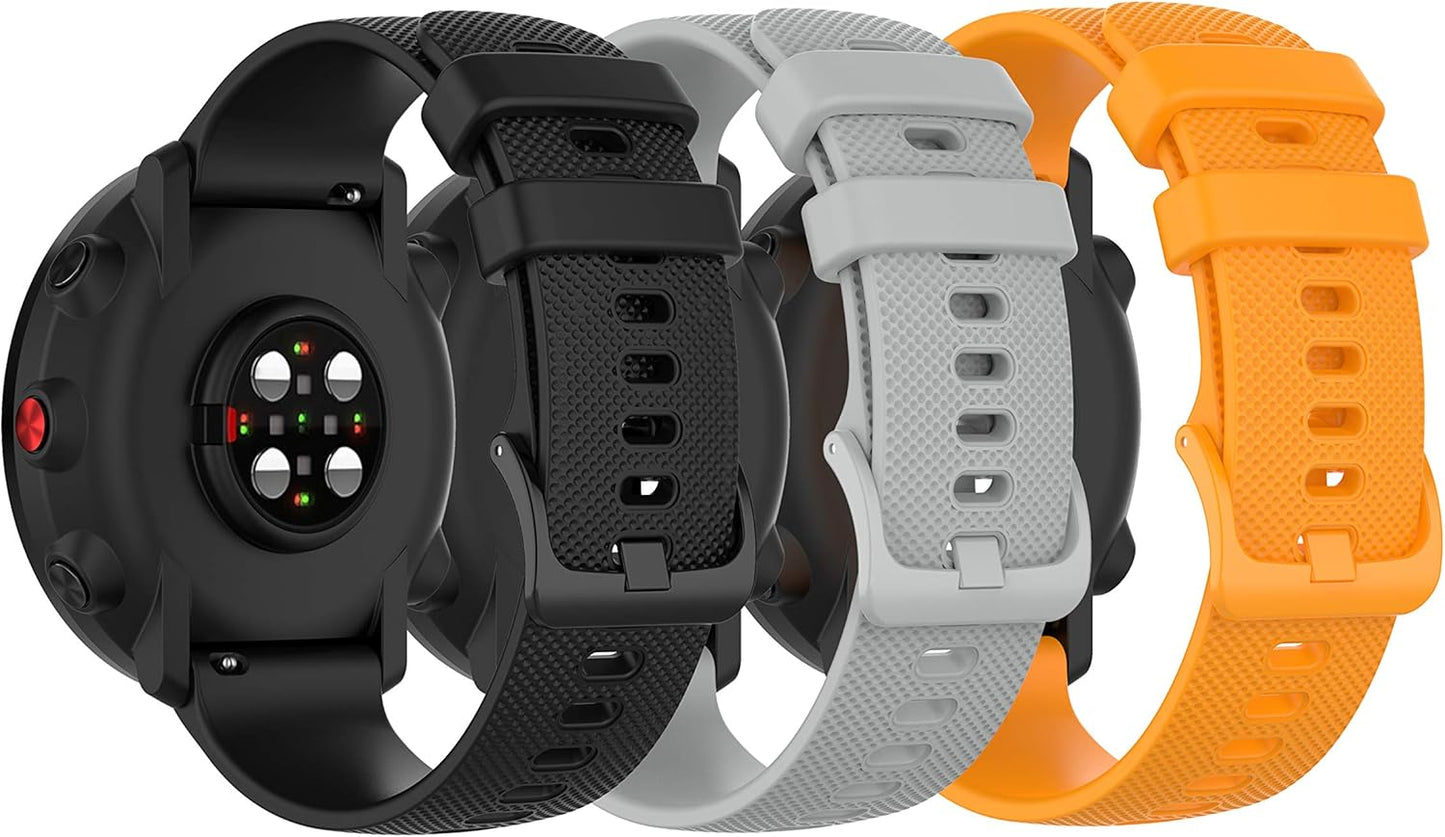 Bands Compatible with Polar Vantage M, 22mm Quick Release Replacement Sport Colourful Silicone Bracelet Strap Band Polar Vantage M Smartwatch, Soft and Durable (Black/Gray/Yellow)