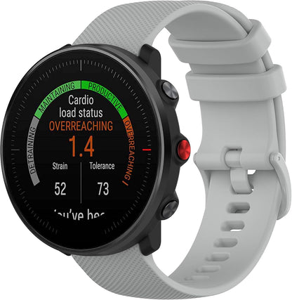 Bands Compatible with Polar Vantage M, 22mm Quick Release Replacement Sport Colourful Silicone Bracelet Strap Band Polar Vantage M Smartwatch, Soft and Durable (Black/Gray/Yellow)