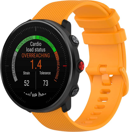 Bands Compatible with Polar Vantage M, 22mm Quick Release Replacement Sport Colourful Silicone Bracelet Strap Band Polar Vantage M Smartwatch, Soft and Durable (Black/Gray/Yellow)