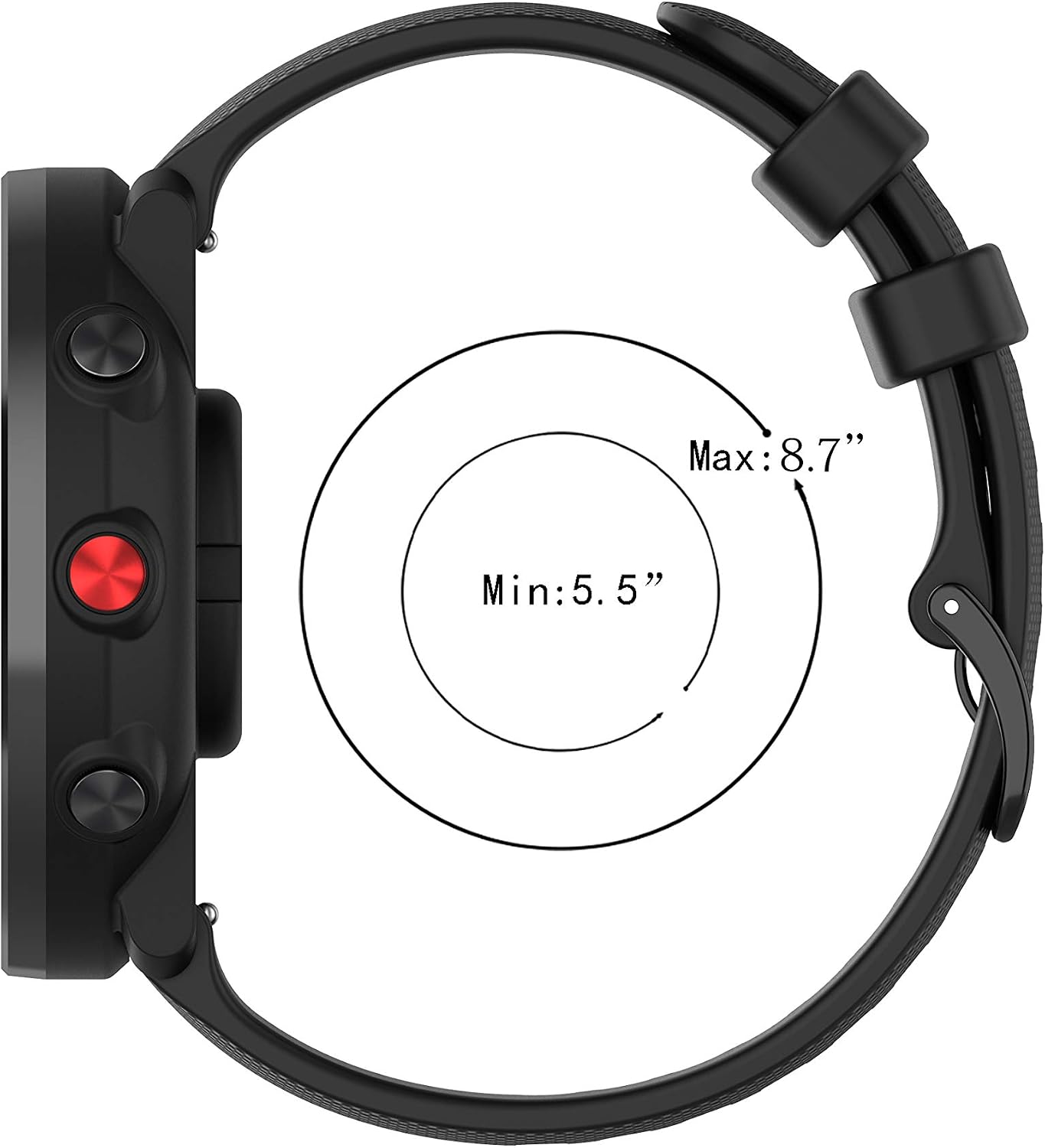 Bands Compatible with Polar Vantage M, 22mm Quick Release Replacement Sport Colourful Silicone Bracelet Strap Band Polar Vantage M Smartwatch, Soft and Durable (Black/Gray/Yellow)