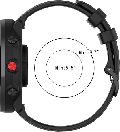 Bands Compatible with Polar Vantage M, 22mm Quick Release Replacement Sport Colourful Silicone Bracelet Strap Band Polar Vantage M Smartwatch, Soft and Durable (Black/Gray/Yellow)