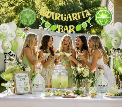 Moomoo and Margarita Party Decorations Margarita Party Decoration |Margs and Matrimony Bachelorette , 49pcs Tequila & Lemon Balloons, Banner,Caketopper |Tequila Party Decorations| Lemon Party Decor
