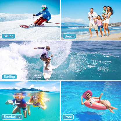 6 Pack Waterproof Phone Pouch Dry Bag Underwater Case for iPhone 16 15 14 13 12 11 Pro Plus Max Mini Xs XR X 8 7, Galaxy S23 S22 S21 Ultra Note up to 7" -Mixed