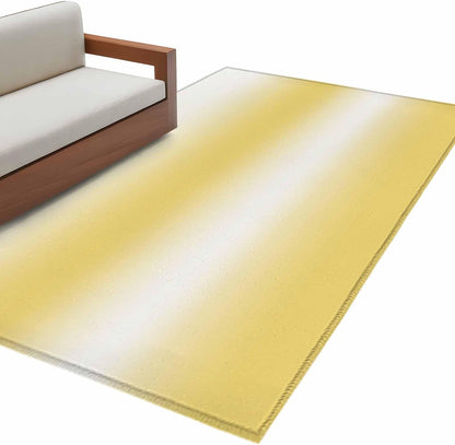Area Rug 4x6ft, Gradient Lemon Yellow Abstract Washable Rugs for Living Room Bedroom, Modern Aesthetic Art Soft Non-Slip Area Rugs Rectangle Floor Carpet for Dining Room