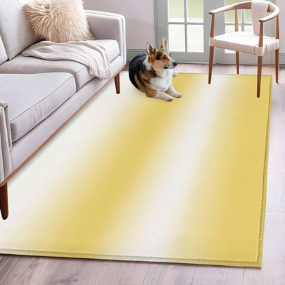 Area Rug 4x6ft, Gradient Lemon Yellow Abstract Washable Rugs for Living Room Bedroom, Modern Aesthetic Art Soft Non-Slip Area Rugs Rectangle Floor Carpet for Dining Room