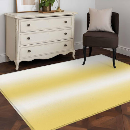 Area Rug 4x6ft, Gradient Lemon Yellow Abstract Washable Rugs for Living Room Bedroom, Modern Aesthetic Art Soft Non-Slip Area Rugs Rectangle Floor Carpet for Dining Room