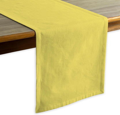 Table Runner 100% Cotton Table Runners 72 inches Long Home, Kitchen, Dining, Party, Wedding, Spring/Summer & Thanksgiving Christmas Decorations (Lemon Yellow, 14" x 72")