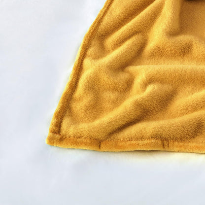IR Imperial Rooms Fleece Blanket - Super Soft Fluffy Throw Blanket for Sofa and Bed - Warm and Cozy Lightweight 400 GSM Microfiber Bed Throws Blankets, 50x60 Inches (Throw/Travel, Mustard)