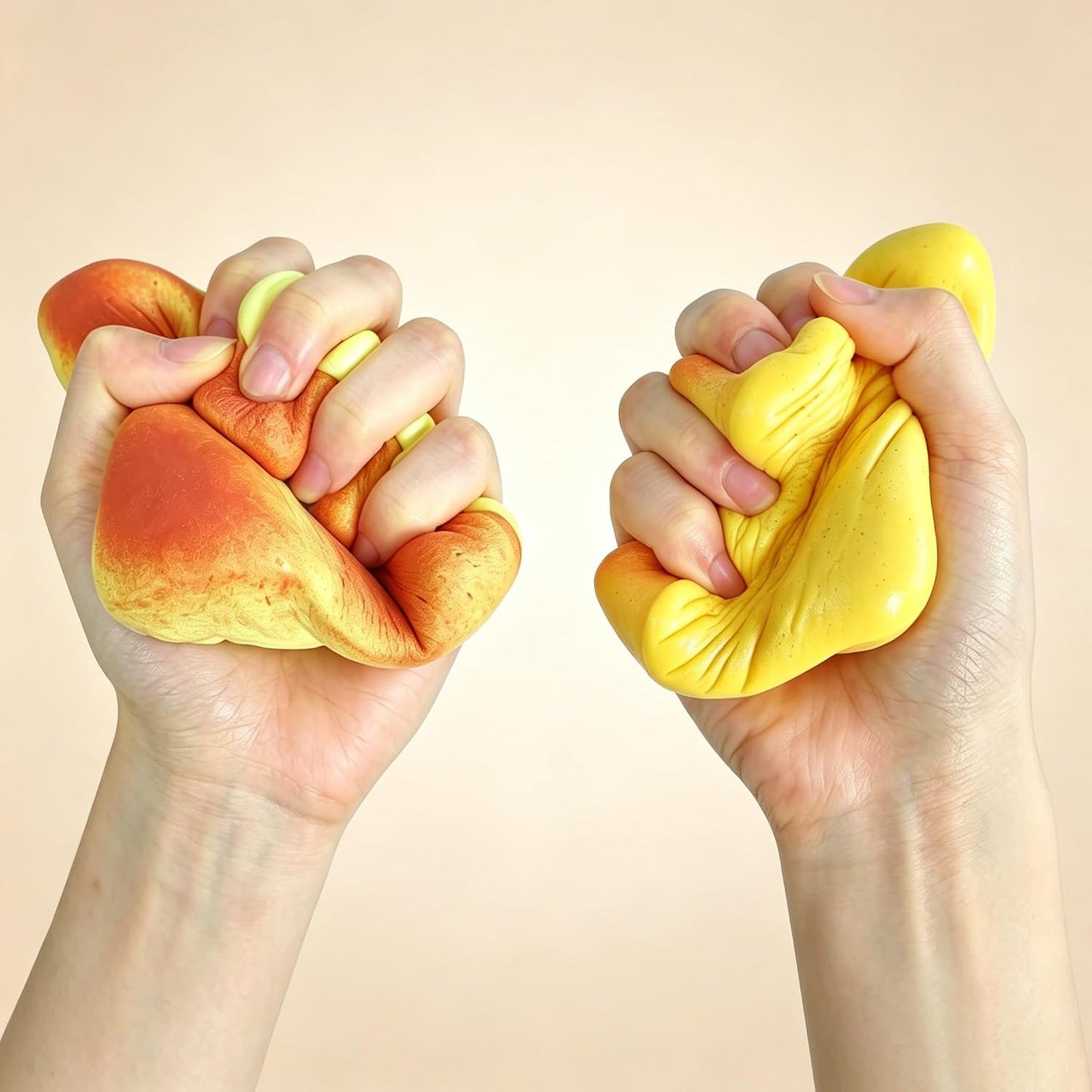 2PCS Soft Bread Butter Squishy Toy,Slow Rising Squishy Funny Novelty Sensory Fidget Toy, Portable Squishy Play Toy for Anxiety Calming, Party Favo(Yellow/Green)