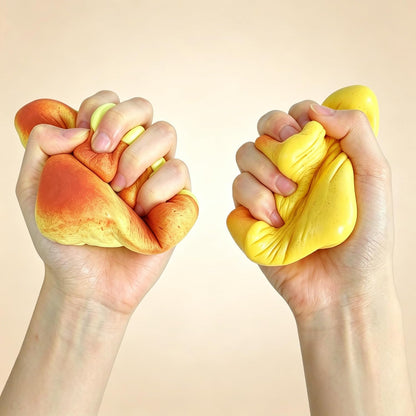 2PCS Soft Bread Butter Squishy Toy,Slow Rising Squishy Funny Novelty Sensory Fidget Toy, Portable Squishy Play Toy for Anxiety Calming, Party Favo(Yellow/Green)