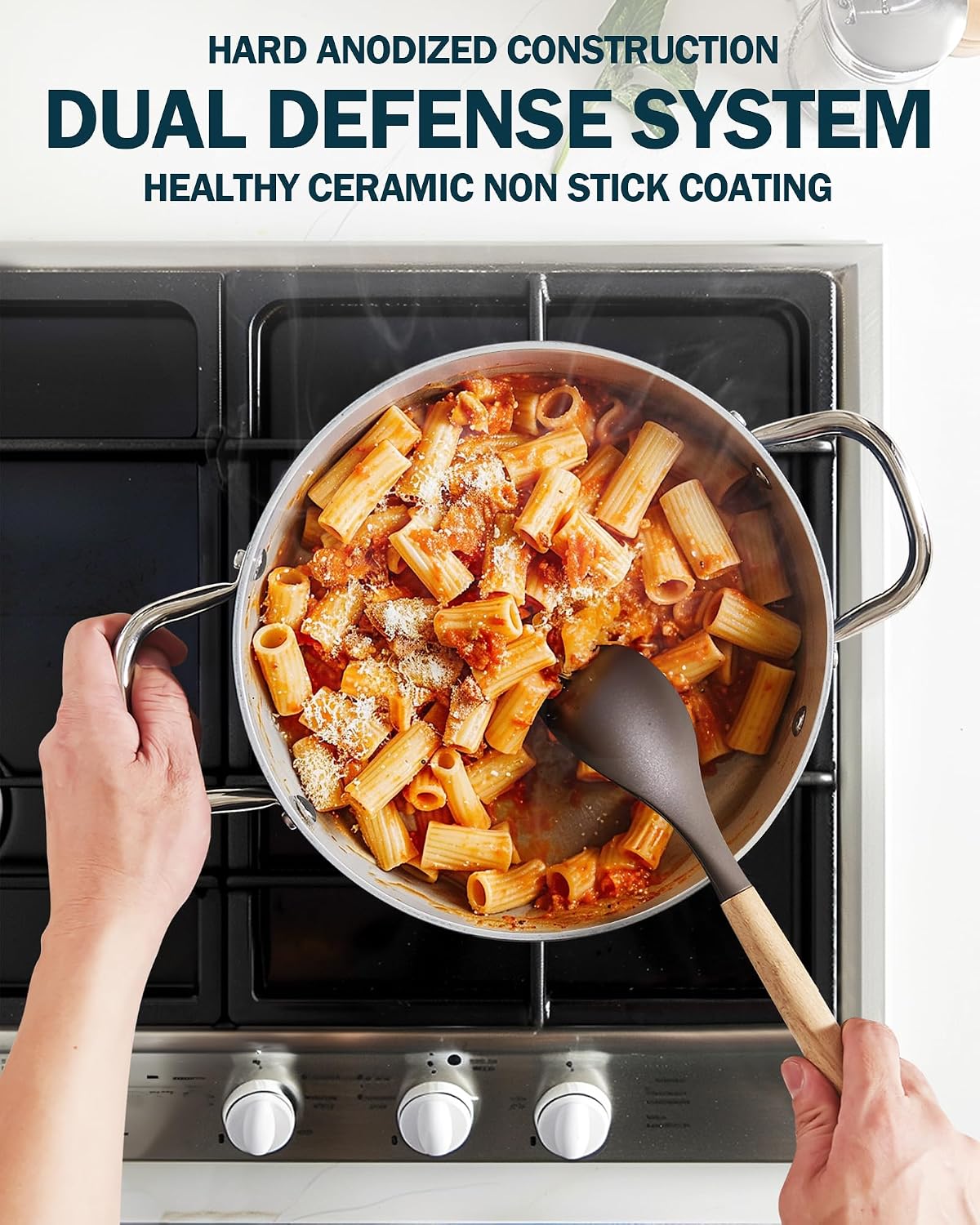 Classic 6 Quart Ceramic Nonstick Stock Pot with Lid, Induction Cookware, Stockpot for Cooking, Canning, Sauce, Ollas para Cocina, Yellow