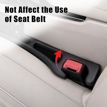 Car Seat Gap Filler Organizer 2 PCS Black Universal Seat Gap Plug Blocker Anti-Drop Console Catcher Phone Keys Storage for Car Truck SUV Auto Accessories Style2