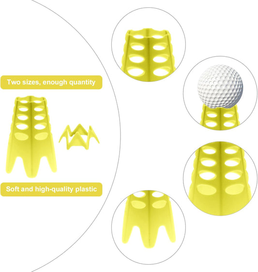 Golf Simulator Tees, Plastic Indoor Golf Mat Tees Practice Turf and Driving Range Winter Golf Tees (18 Pcs)