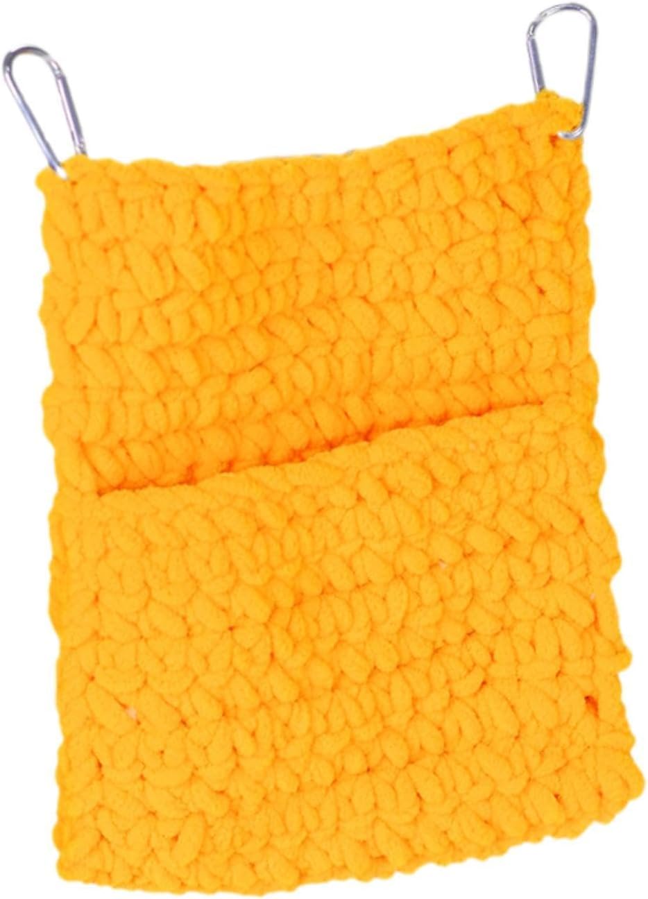 Pet Hammock Soft Hanging Bed Cage Accessories for Ferret Chinchilla Hamster Guinea Pig Small Animal Nest- Yellow